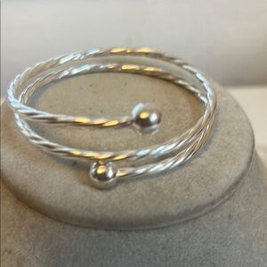 Silver Twisted Wire Bracelet